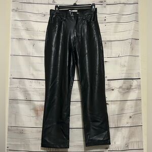 Abercrombie & Fitch | Women's Faux Leather Black 90s Ultra High Rise Size 27/4s
